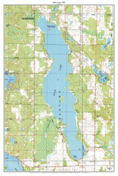 Bone Lakes 1983 - Custom USGS Old Topo Map - Wisconsin 5