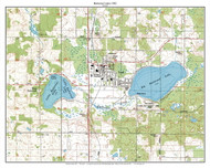 Butternut Lakes 1983 - Custom USGS Old Topo Map - Wisconsin 5