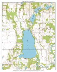 Cedar Lake 1974 - Custom USGS Old Topo Map - Wisconsin 5
