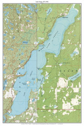 Lake Chetac 1972-1982 - Custom USGS Old Topo Map - Wisconsin 5