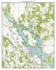 Lake Chetek and Prairie Lake 1978 - Custom USGS Old Topo Map - Wisconsin 5