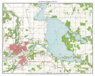 Lake Wissota and Chippewa Falls 1972 - Custom USGS Old Topo Map - Wisconsin 5