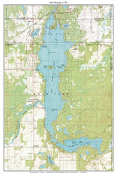 Red Cedar Lake 1981 - Custom USGS Old Topo Map - Wisconsin 5