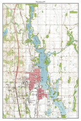 Rice Lake 1981 - Custom USGS Old Topo Map - Wisconsin 5