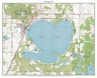Shell Lake 1982 - Custom USGS Old Topo Map - Wisconsin 5