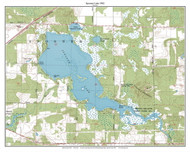Spooner Lake 1982 - Custom USGS Old Topo Map - Wisconsin 5