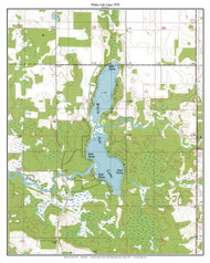 White Ash Lake 1978 - Custom USGS Old Topo Map - Wisconsin 5