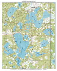 Birch Island Lake 1982 - Custom USGS Old Topo Map - Wisconsin 6