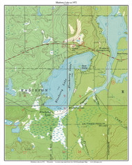 Blueberry Lake 1972 - Custom USGS Old Topo Map - Wisconsin 6