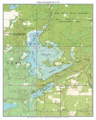 Callahan Lake and Mud Lake 1972 - Custom USGS Old Topo Map - Wisconsin 6