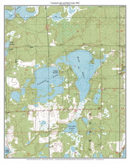 Crooked Lake and Ham Lake 1982 - Custom USGS Old Topo Map - Wisconsin 6