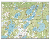 Loon Lake and Fish Lake 1982 - Custom USGS Old Topo Map - Wisconsin 6