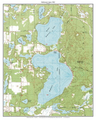 McKenzie Lakes 1982 - Custom USGS Old Topo Map - Wisconsin 6
