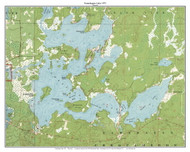 Namekagon Lake 1971 - Custom USGS Old Topo Map - Wisconsin 6