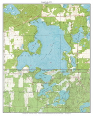 Round Lake 1971 - Custom USGS Old Topo Map - Wisconsin 6