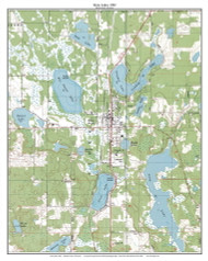 Siren Lakes 1982 - Custom USGS Old Topo Map - Wisconsin 6