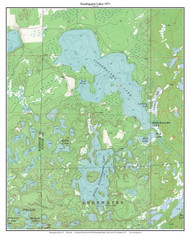 Sissabagama Lakes 1971 - Custom USGS Old Topo Map - Wisconsin 6