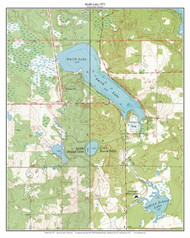 Smith Lake 1971 - Custom USGS Old Topo Map - Wisconsin 6