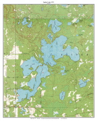 Spider Lake 1971 - Custom USGS Old Topo Map - Wisconsin 6