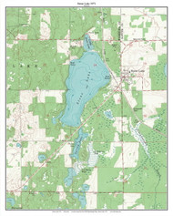 Stone Lake 1971 - Custom USGS Old Topo Map - Wisconsin 6