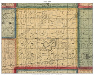 Dover, Wisconsin 1873 Old Town Map Custom Print - Racine Co.