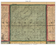 Norway, Wisconsin 1873 Old Town Map Custom Print - Racine Co.