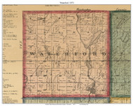 Waterford, Wisconsin 1873 Old Town Map Custom Print - Racine Co.