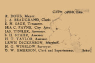 Racine City Officers, Wisconsin 1873 Old Town Map Custom Print - Racine Co.