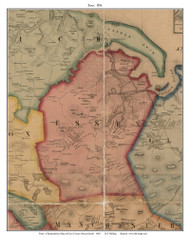 Essex, Massachusetts 1856 Old Town Map Custom Print - Essex Co.