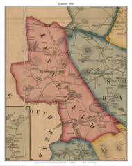 Lynnfield, Massachusetts 1856 Old Town Map Custom Print - Essex Co.