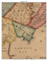Swampscott, Massachusetts 1856 Old Town Map Custom Print - Essex Co.