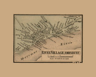 River Village, Amesbury, Massachusetts 1856 Old Town Map Custom Print - Essex Co.