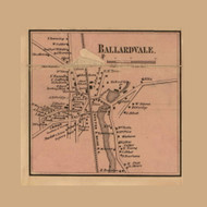Ballardvale Village, Andover, Massachusetts 1856 Old Town Map Custom Print - Essex Co.