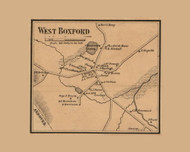 West Boxford Village, Boxford, Massachusetts 1856 Old Town Map Custom Print - Essex Co.