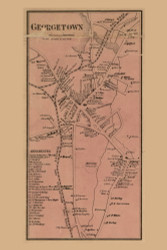 Georgetown Village, Georgetown, Massachusetts 1856 Old Town Map Custom Print - Essex Co.