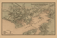Harbor Village, Gloucester, Massachusetts 1856 Old Town Map Custom Print - Essex Co.