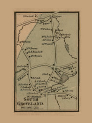 South Groveland Village, Groveland, Massachusetts 1856 Old Town Map Custom Print - Essex Co.
