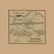 Lynnfield Village, Lynnfield, Massachusetts 1856 Old Town Map Custom Print - Essex Co.
