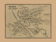 Methuen Village, Methuen, Massachusetts 1856 Old Town Map Custom Print - Essex Co.