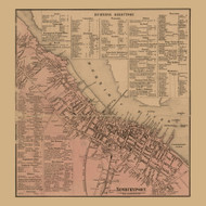 Newburyport Village, Newburyport, Massachusetts 1856 Old Town Map Custom Print - Essex Co.