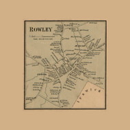 Rowley Village, Rowley, Massachusetts 1856 Old Town Map Custom Print - Essex Co.