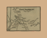 East Salisbury Village, Salisbury, Massachusetts 1856 Old Town Map Custom Print - Essex Co.
