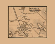 Topsfield Village, Topsfield, Massachusetts 1856 Old Town Map Custom Print - Essex Co.