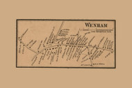 Wenham Village, Wenham, Massachusetts 1856 Old Town Map Custom Print - Essex Co.