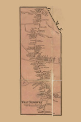West Newbury Village, West Newbury, Massachusetts 1856 Old Town Map Custom Print - Essex Co.