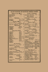 Business Directory, Gloucester, Massachusetts 1856 Old Town Map Custom Print - Essex Co.