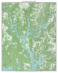 Lewis Smith Lake - Rock Creek 1969 - Custom USGS Old Topo Map - Alabama