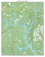 Lewis Smith Lake - Sipsey Fork 1969 - Custom USGS Old Topo Map - Alabama