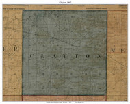 Clayton, Wisconsin 1862 Old Town Map Custom Print - Winnebago Co.