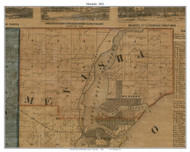 Menasha, Wisconsin 1862 Old Town Map Custom Print - Winnebago Co.